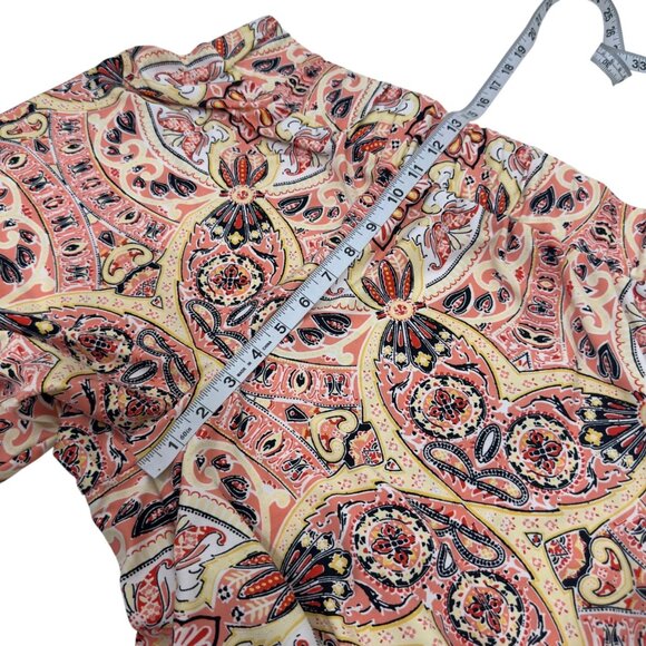 New Directions Womens Multicolor Print Wide Leg Pants SZ L Polyester/Spandex - Picture 6 of 12